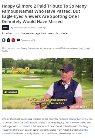 Hidden Tribute in Happy Gilmore 2 👀