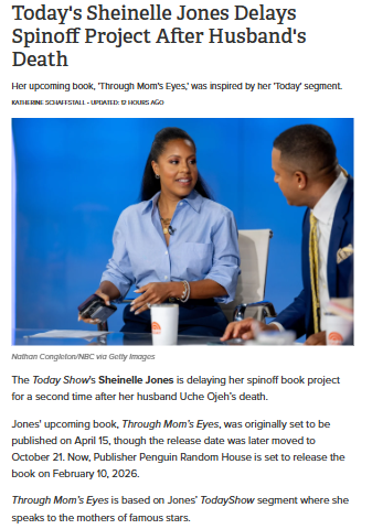 Sheinelle Jones' Book Delayed Again 💔