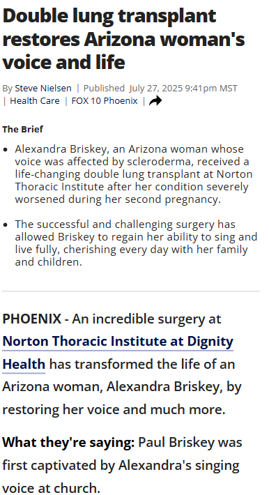 Phoenix mom sings again after double lung transplant