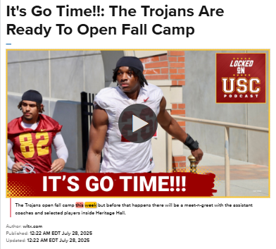 Trojans kick off fall camp with a twist