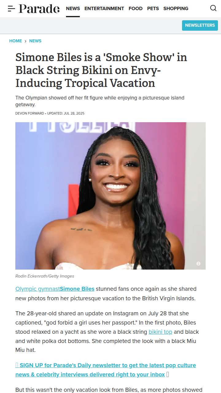 Simone Biles’ Vacation Pics Spark Debate 🔥