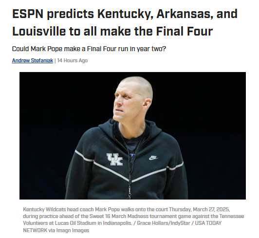 Could Cats, Hogs & Cards All Crash the Final Four?