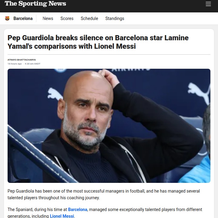 Pep on Yamal: Too Soon for Messi Talk?