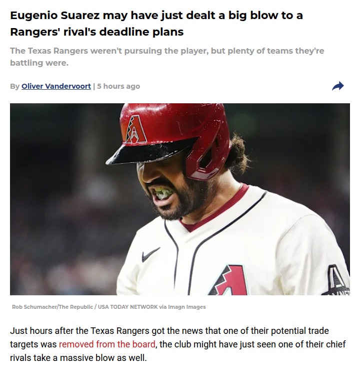 Suarez Injury Shakes Up Hot Corner Market