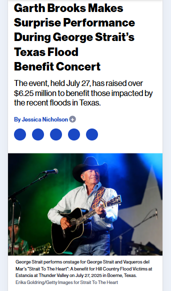 Garth Brooks stuns at Texas flood benefit