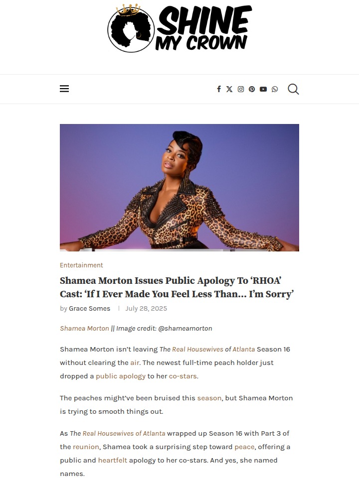 Shamea’s bold apology shakes up RHOA