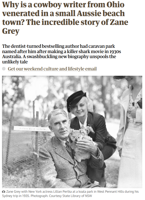 Zane Grey’s Secret Aussie Obsession 🦈