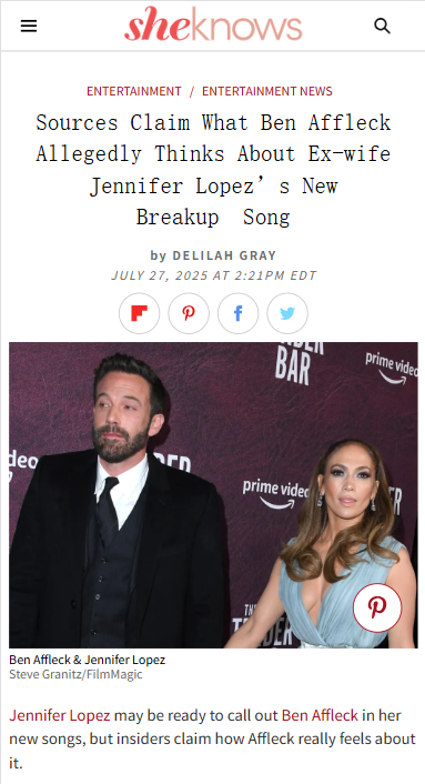 Ben Affleck Unbothered by J.Lo’s Breakup Tracks 🎤