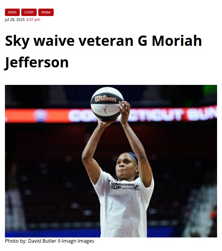 Sky Part Ways with UConn Legend Mo Jeff