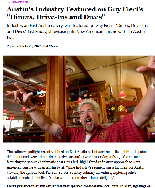 Guy Fieri shines a spotlight on East Austin eats