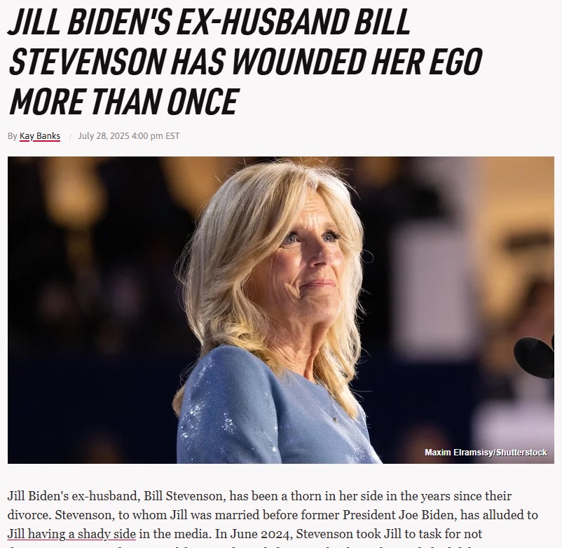 Jill Biden’s Ex Just Won’t Quit Talking