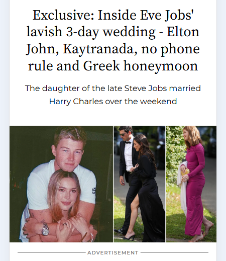 Eve Jobs’ Wedding Was Next-Level Secret