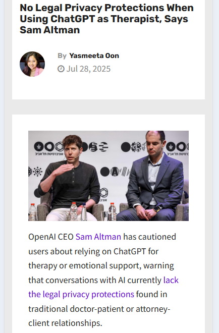 ChatGPT Isn’t Your Therapist (Yet!)
