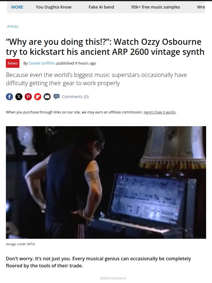 Ozzy vs. Synth: Vintage Meltdown 😂