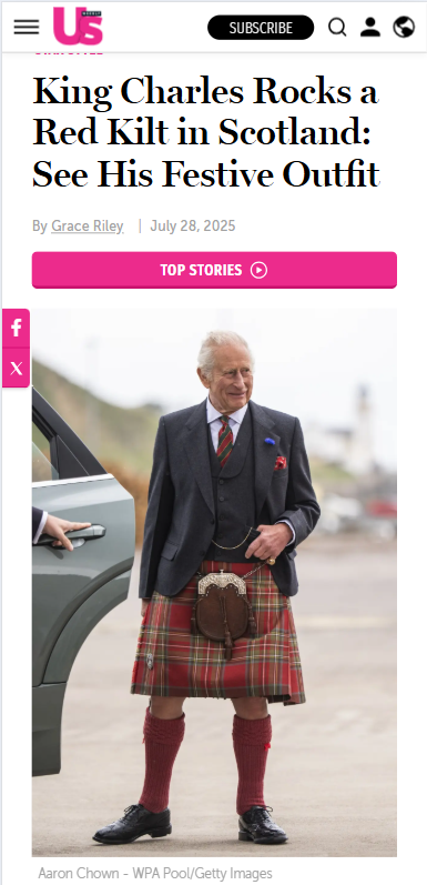 King Charles’ Kilt Game Is Next Level