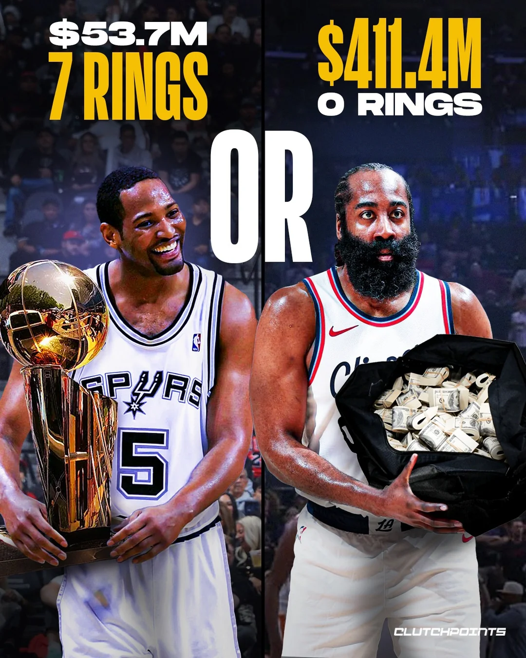 Who’s Got the Better Career: 7 Rings or $411 Million?