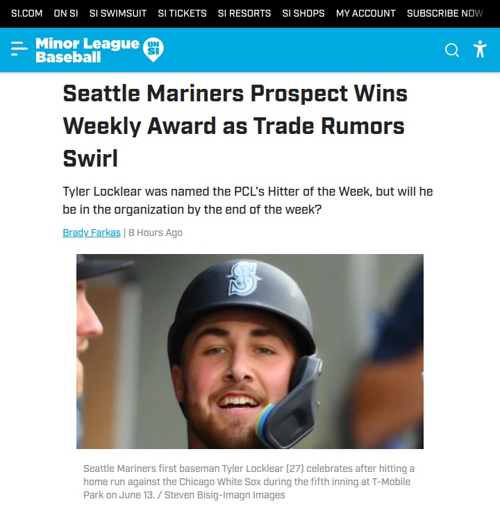 Locklear’s hot streak shakes up Mariners trade talk