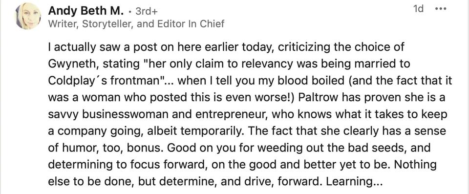 Gwyneth Paltrow as a Crisis Fix?