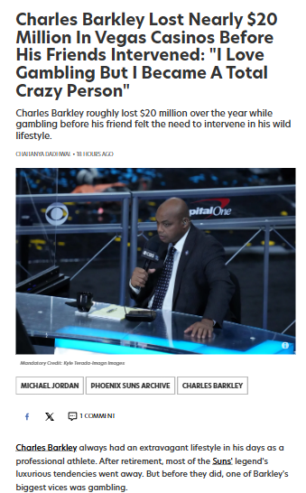 Barkley’s Wild $20M Vegas Gamble Confession
