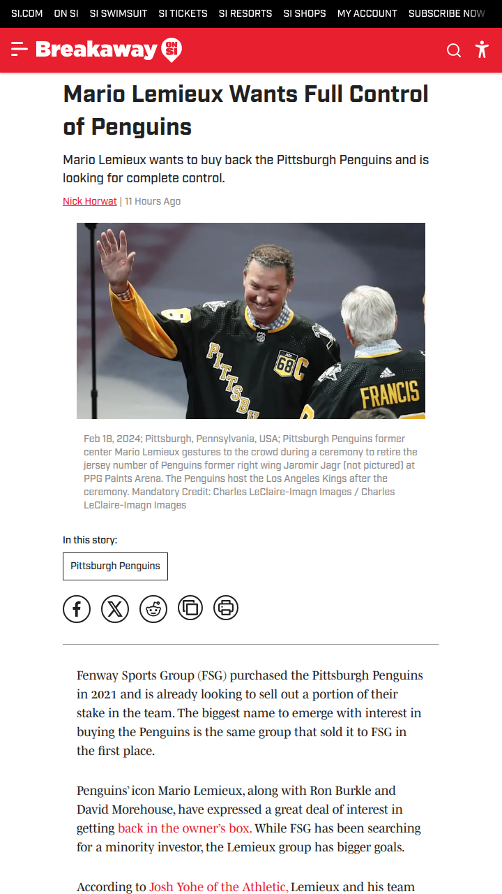 Lemieux eyes full Penguins comeback