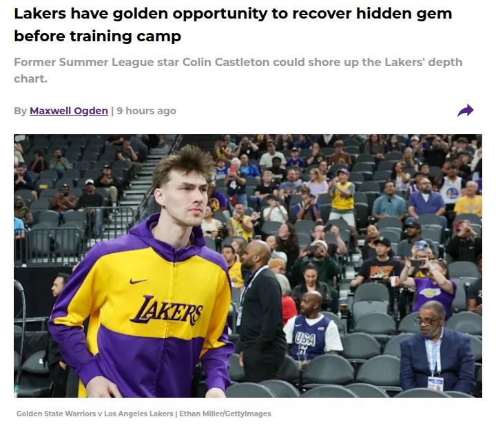 Should Lakers Bring Castleton Back?