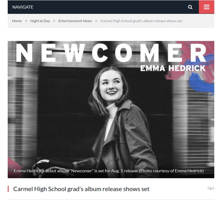 Carmel’s Emma Hedrick drops debut jazz album