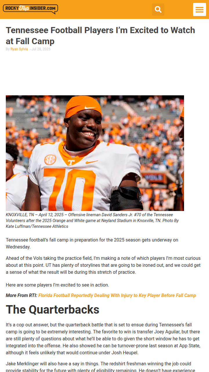 Vols fall camp: Who’s ready to break out?