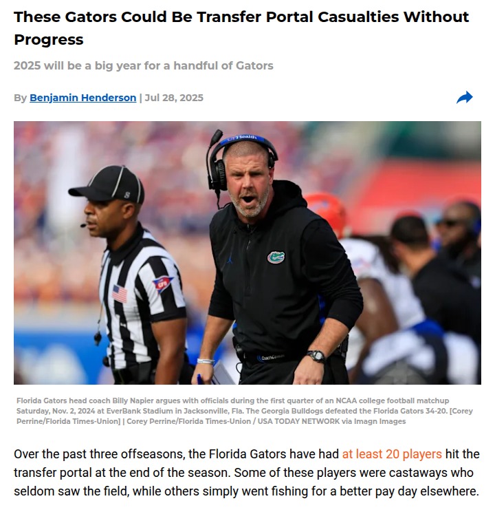 Gators’ 2025 season could shake up the roster