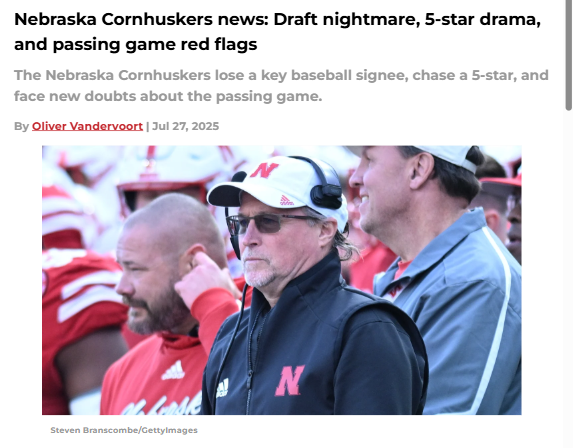 Cornhuskers face draft hits and recruiting drama
