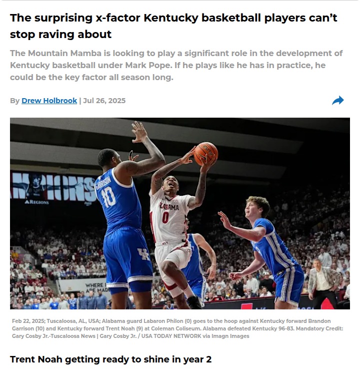 Trent Noah: Kentucky’s secret weapon?
