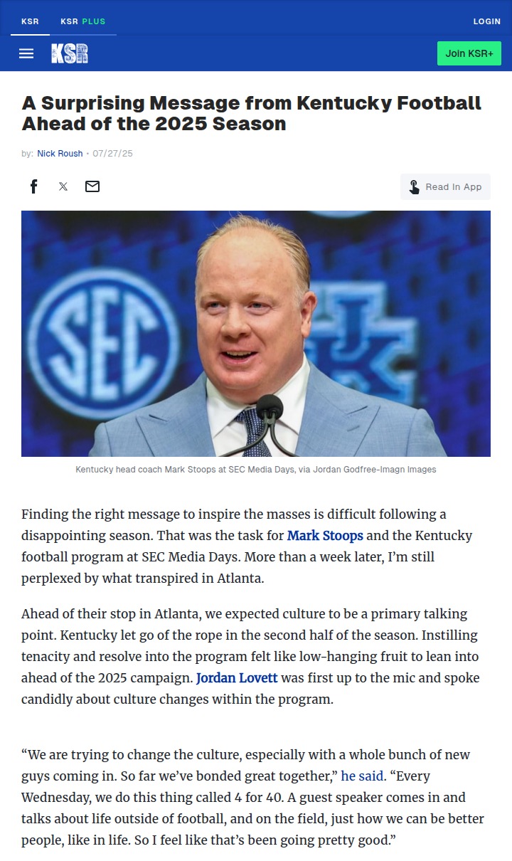 Kentucky football’s bold bet: Same values, new faces