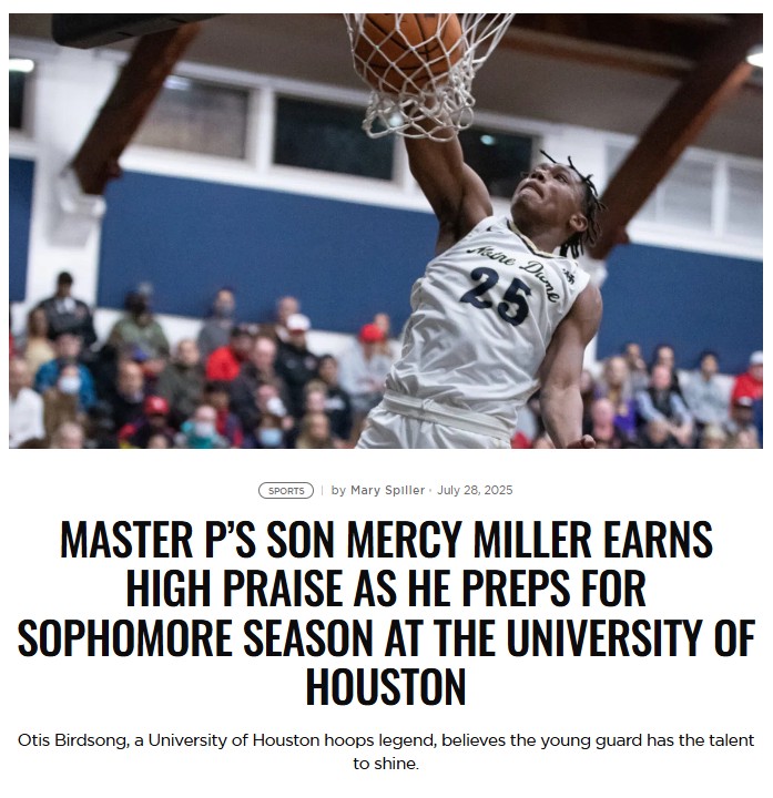Mercy Miller set to shine for Houston hoops