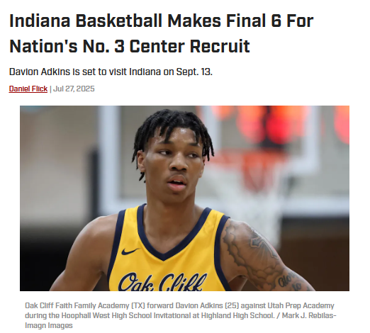 Indiana hoops in the mix for top center