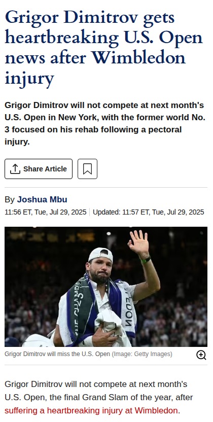 Dimi’s Grand Slam Streak Ends After Injury