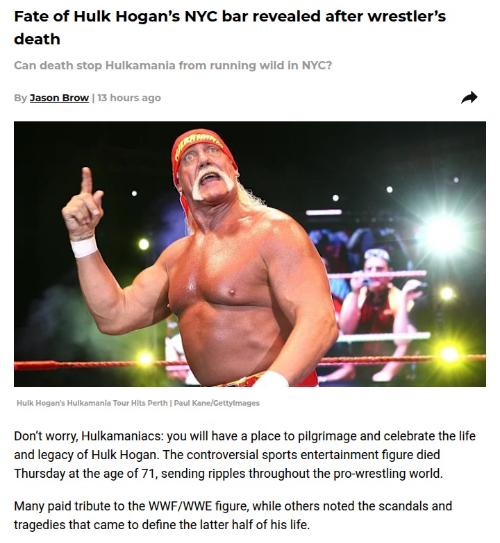 Hulk Hogan’s NYC bar will still open