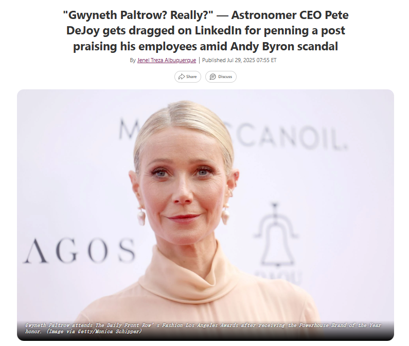 Gwyneth Paltrow as a Crisis Fix?