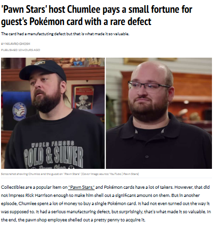 Chumlee Drops Big $$ on Error Pokémon Card 🤯