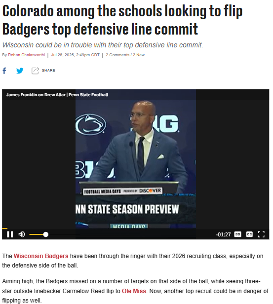 Buffs & Lions Eye Badgers’ D-Line Gem Bah