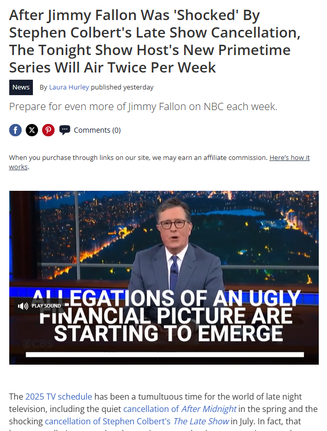 Fallon’s New Show Drops After Colbert Shocker 😲
