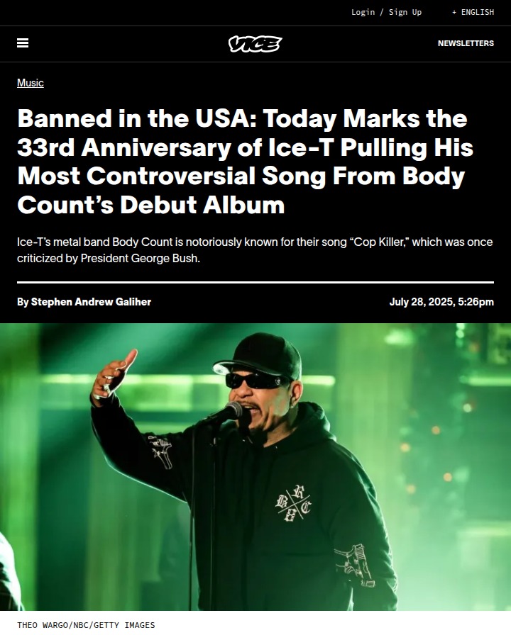 Ice-T Pulled 'Cop Killer' & Now Plays a Cop!? 🤯