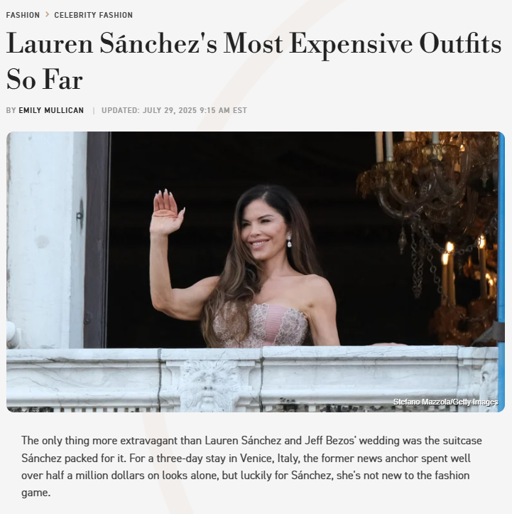 Lauren Sánchez’s Outfits Cost More Than Houses