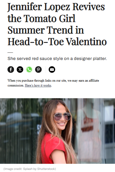 J.Lo’s Bringing Back Tomato Girl Summer 🍅