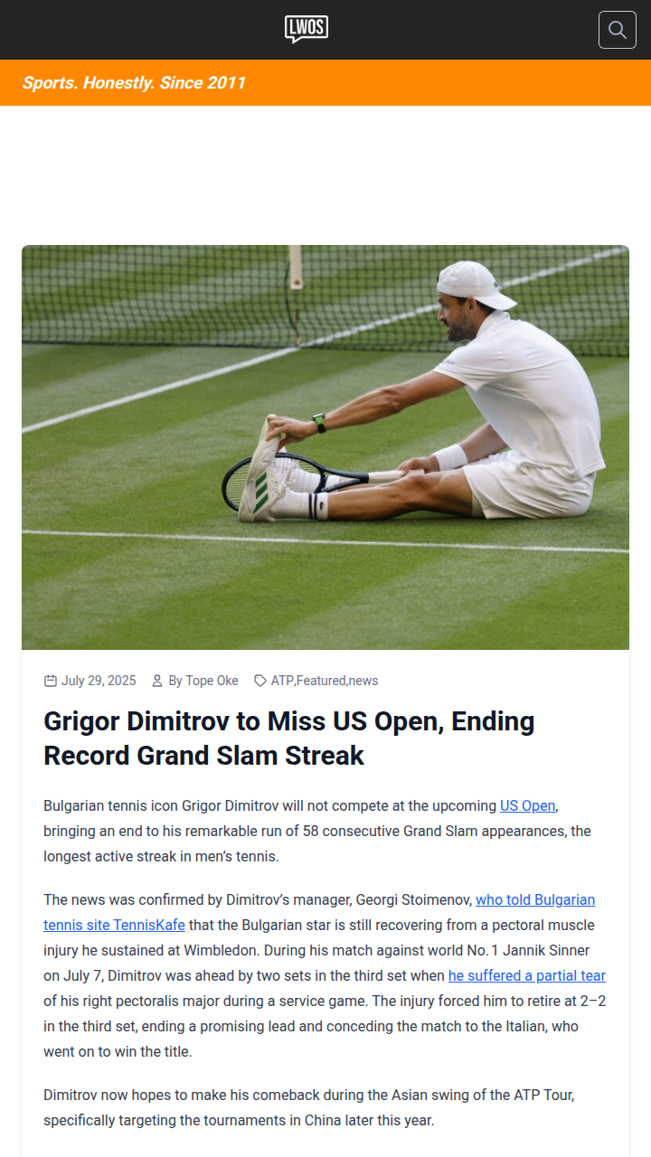 Dimi’s Grand Slam Streak Ends—What’s Next?