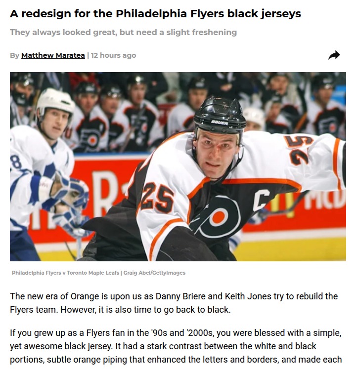 Flyers fans debate the black jersey comeback