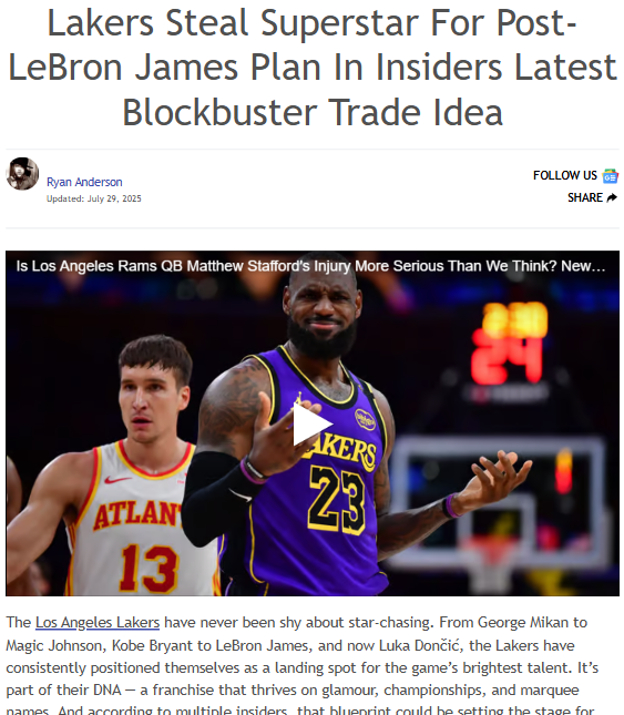 Could Giannis join Luka in LA?