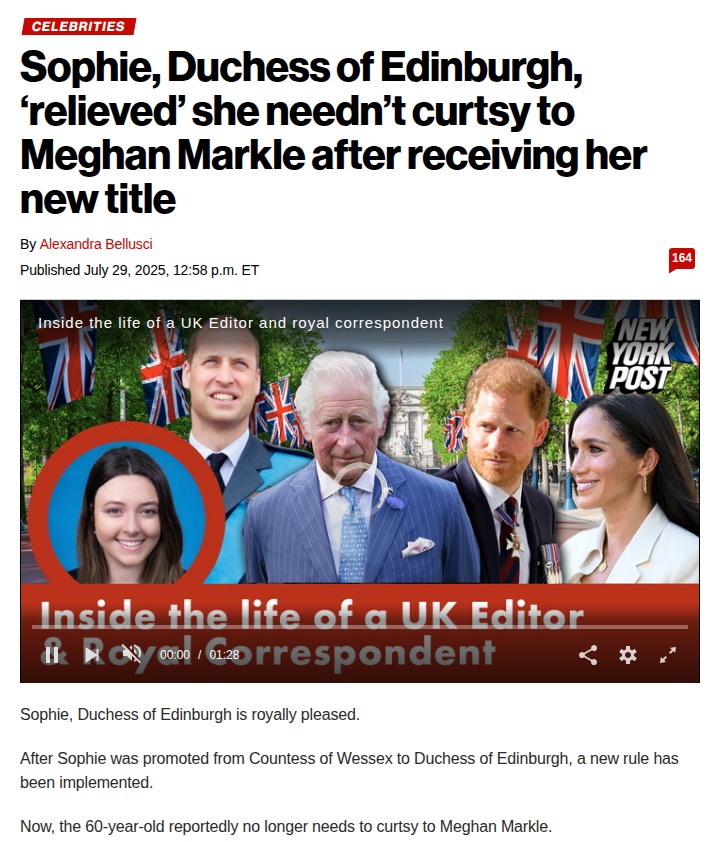 Sophie Dodges Meghan Curtsy Drama 👑