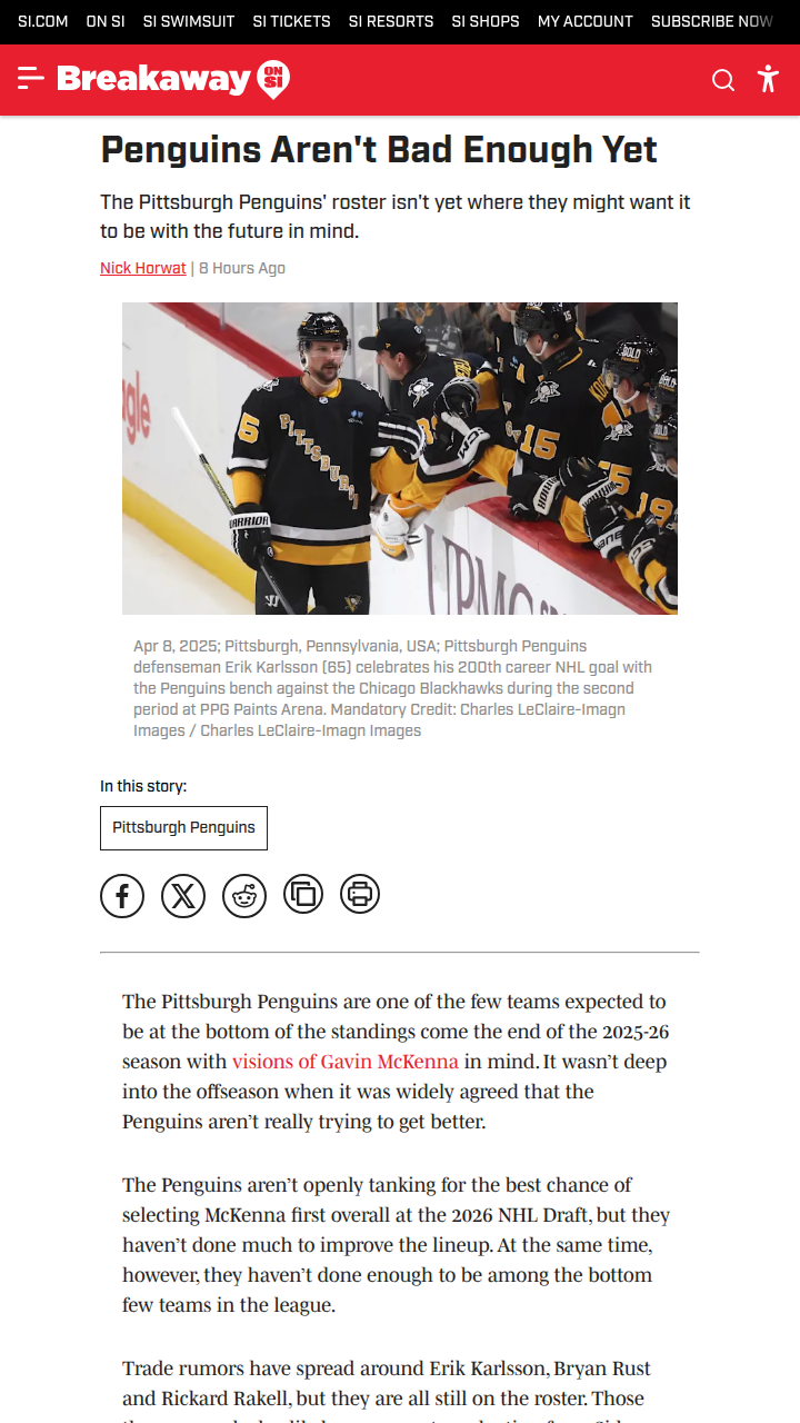 Why the Penguins can’t tank—yet