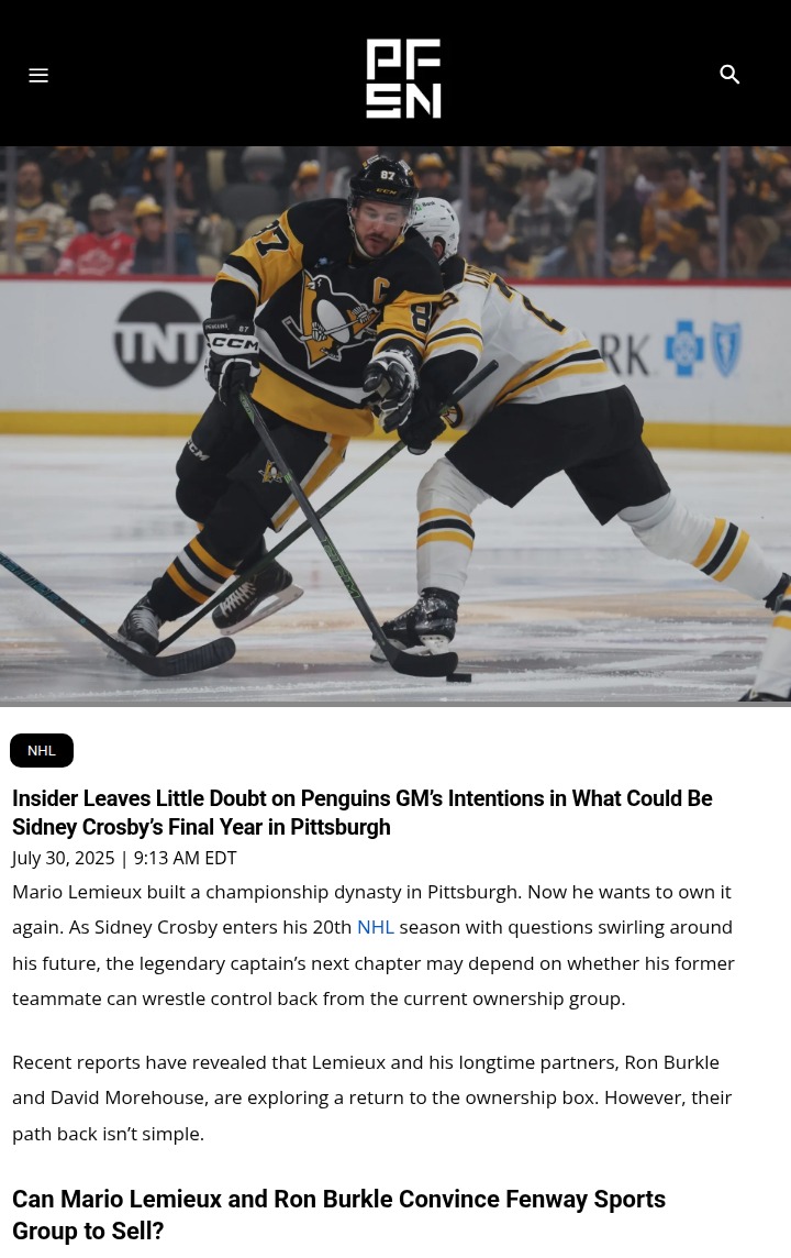 Penguins’ future: Lemieux eyes control as Crosby nears crossroads