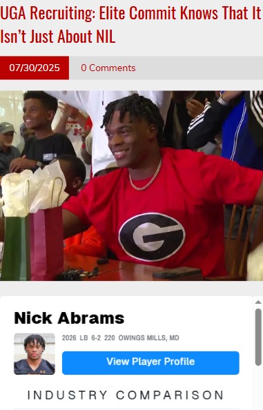 Why this UGA commit turned down bigger NIL deals