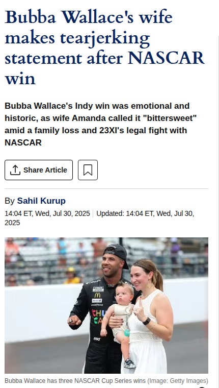 Bubba Wallace Breaks Indy Curse!
